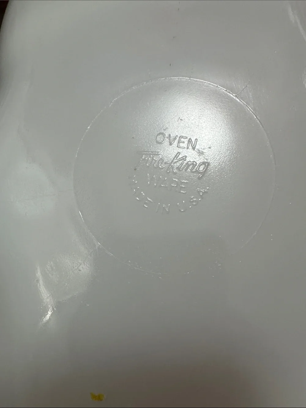 Fire King White Divided Serving Dish with Gold Beaded Rim